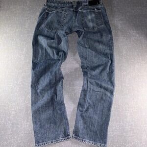 Billabong Jeans Mens 36x31 Blue Skinny Fit Stretch Denim Skull Theme Casual